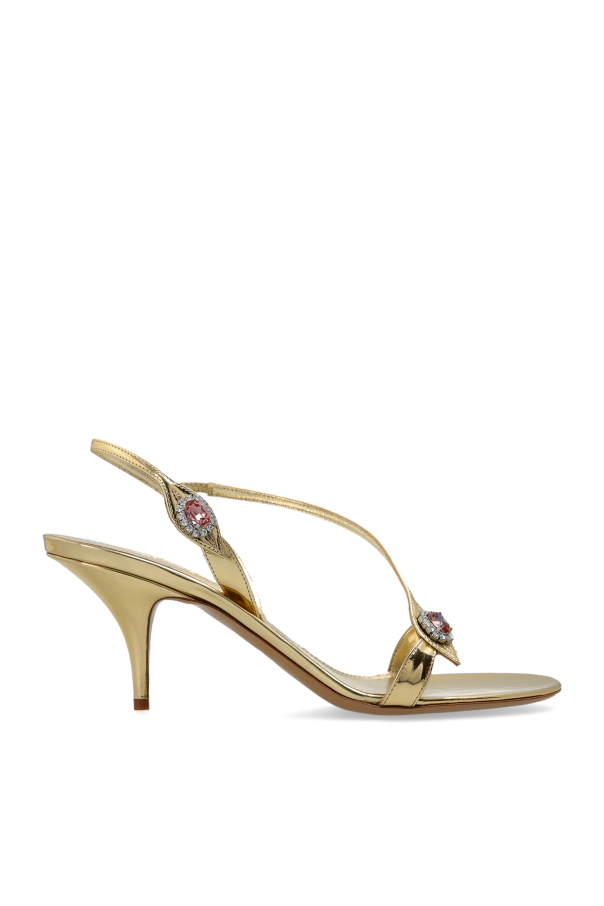 FERRAGAMO - Women - Heeled sandals Sibilla - Gold 229990₽