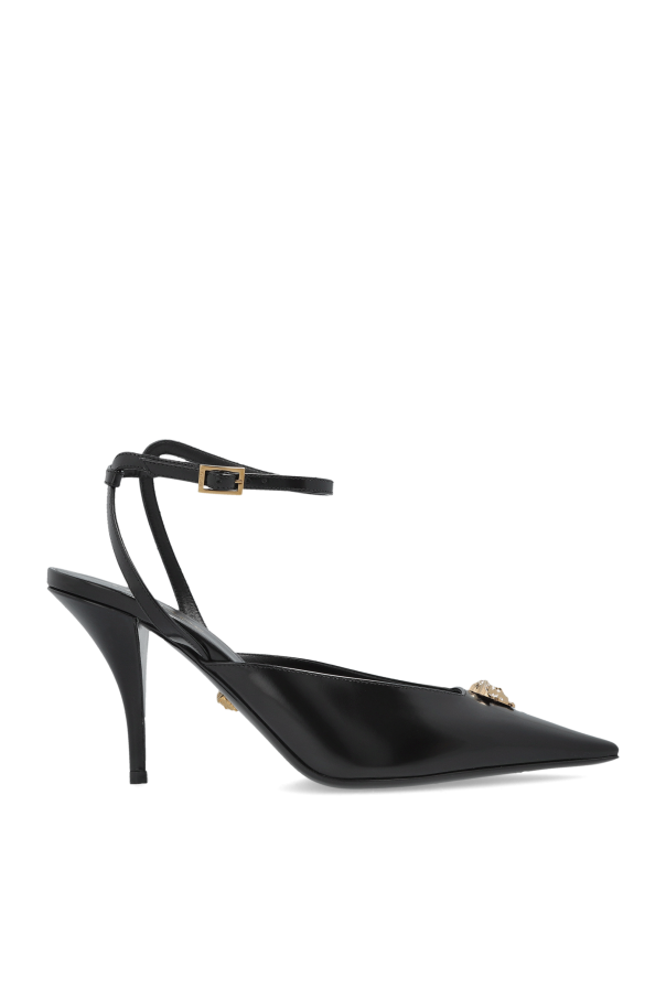 Versace - Women - Leather high-heeled shoes - Black 218890₽
