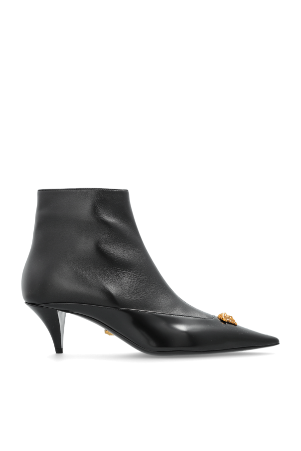 Versace - Women - Leather ankle boots with heels - Black 242690₽