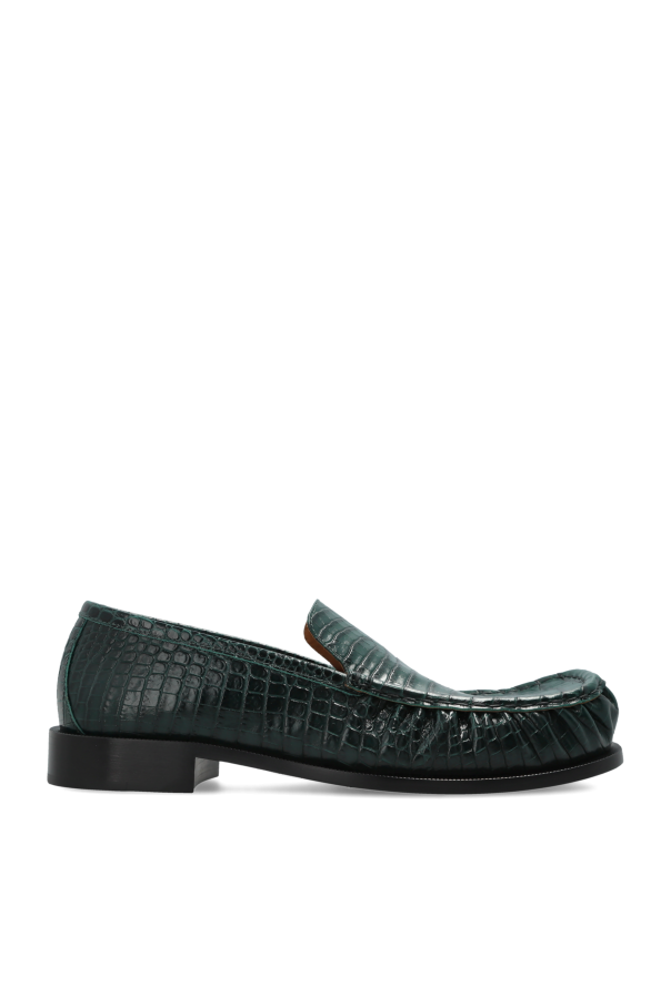 Dries Van Noten - Men - Leather loafers - Green 217290₽