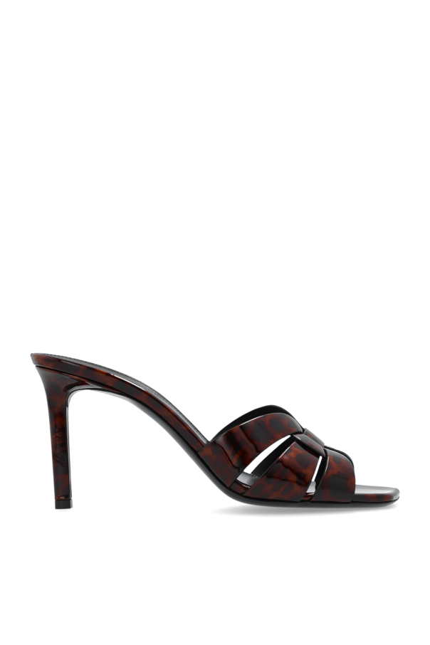 Saint Laurent - Women - Slides with leopard print - Brown 204590₽