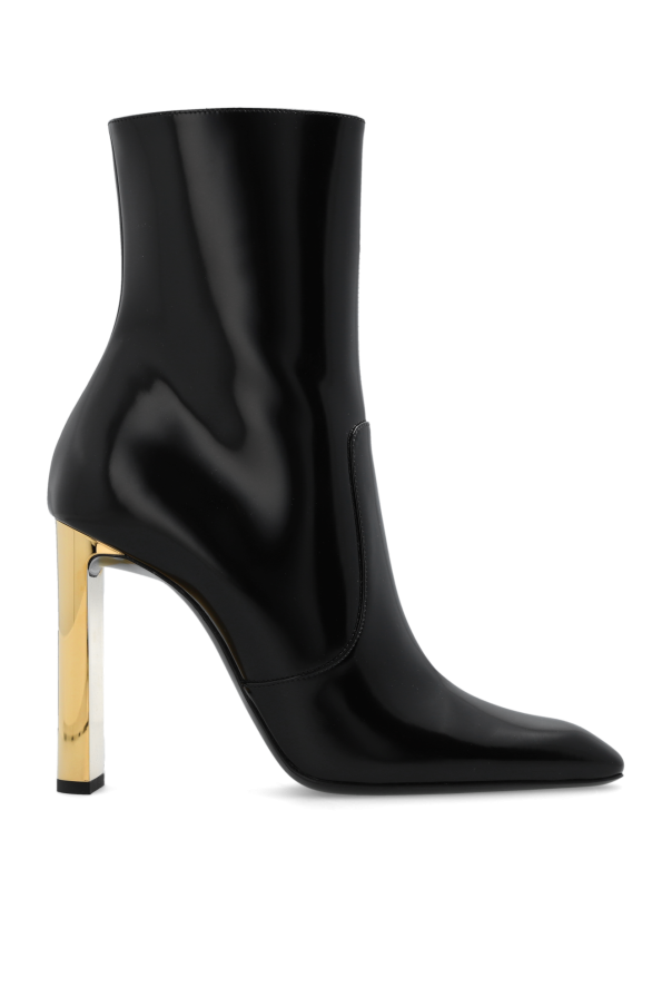Saint Laurent - Women - Auteuil heeled ankle boots - Black 327990₽
