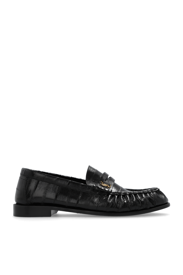 Saint Laurent - Men - Leather loafers - Black 311390₽