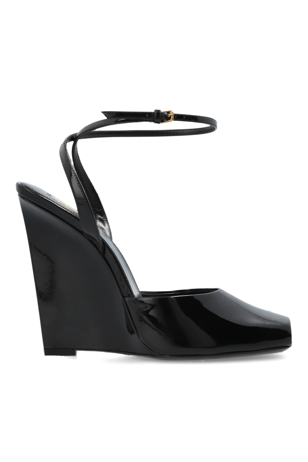 Saint Laurent - Women - Wedge sandals La Scandale - Black 225090₽