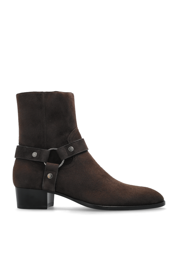 Saint Laurent - Men - Wyatt heeled ankle boots - Brown 298690₽