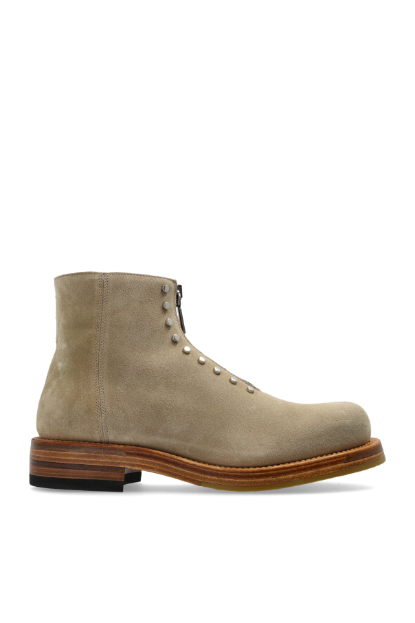 Alexander McQueen - Men - Leather ankle boots with studs - Beige 278190₽