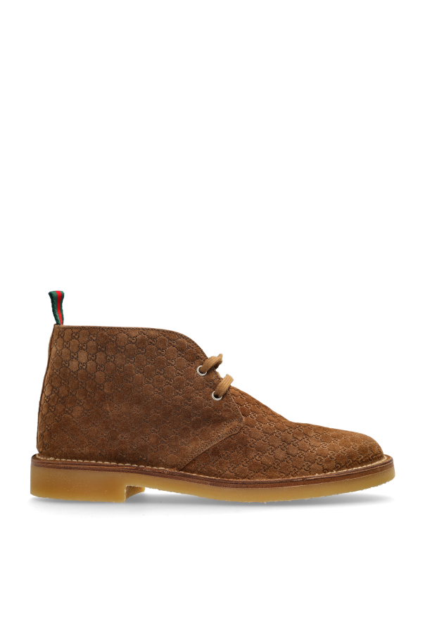 Gucci - Men - Suede ankle boots - Brown 227490₽