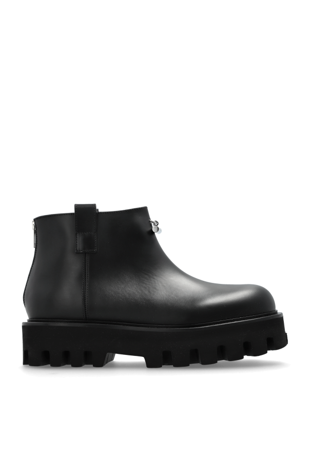 Alexander McQueen - Men - Leather platform shoes - Black 252790₽