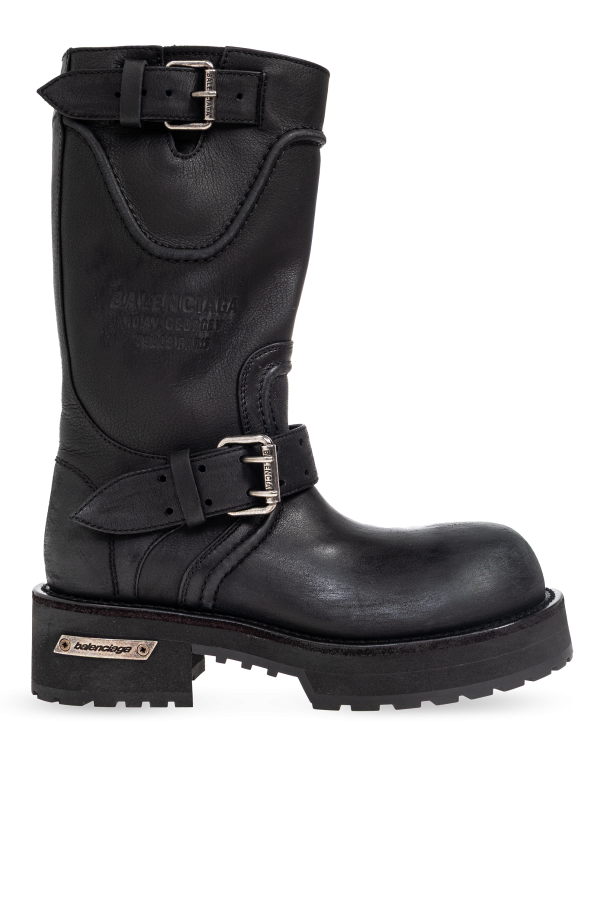 Balenciaga - Women - Leather ankle boots Venom - Black 391590₽
