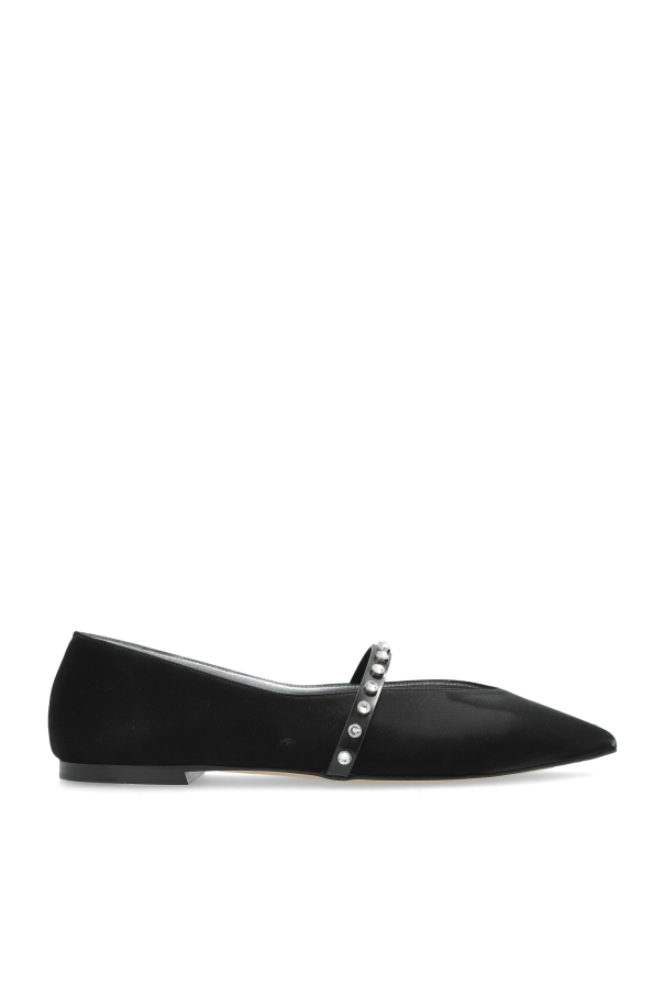 Alexander McQueen - Women - Ballerinas with shimmering crystals - Black 193490₽