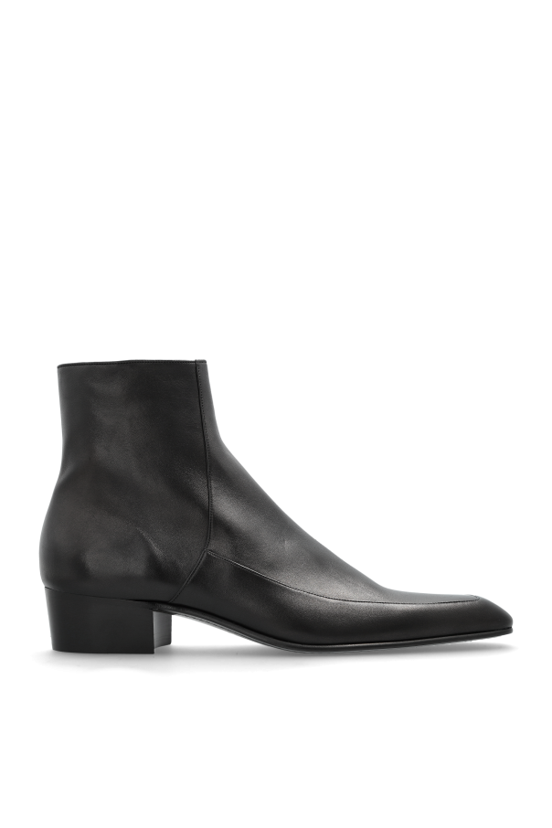Saint Laurent - Men - Leather ankle boots Ozil - Black 387490₽