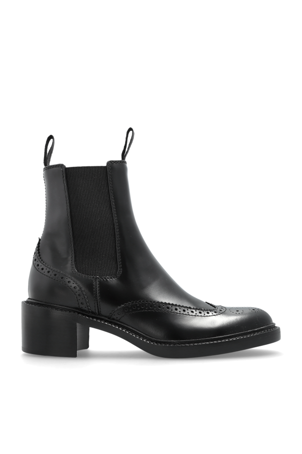 Saint Laurent - Women - Leather ankle boots Vincent - Black 344190₽