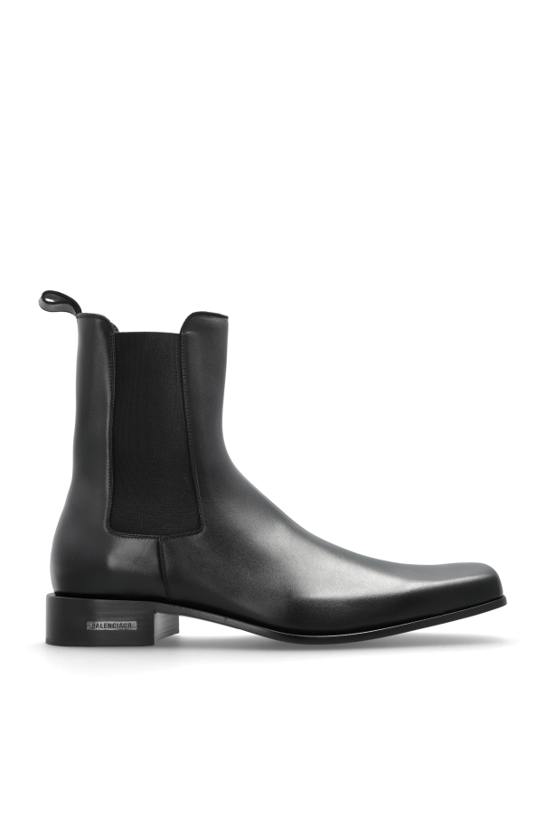 Balenciaga - Men - Chelsea leather shoes - Black 280790₽