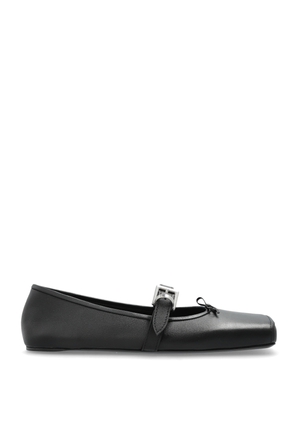 Balenciaga - Women - Leather ballet flats - Black 185190₽