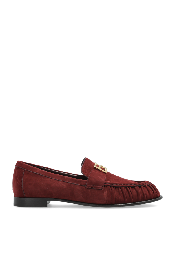 Fendi - Women - Leather LOAFER shoes - Burgundy 246490₽