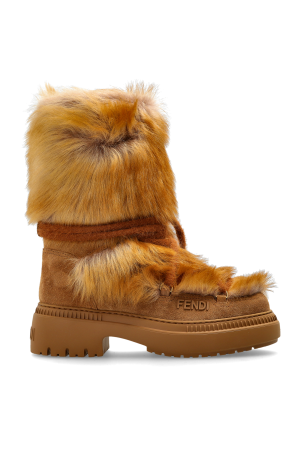 Fendi - Women - Snow boots with fur - Brown 438290₽
