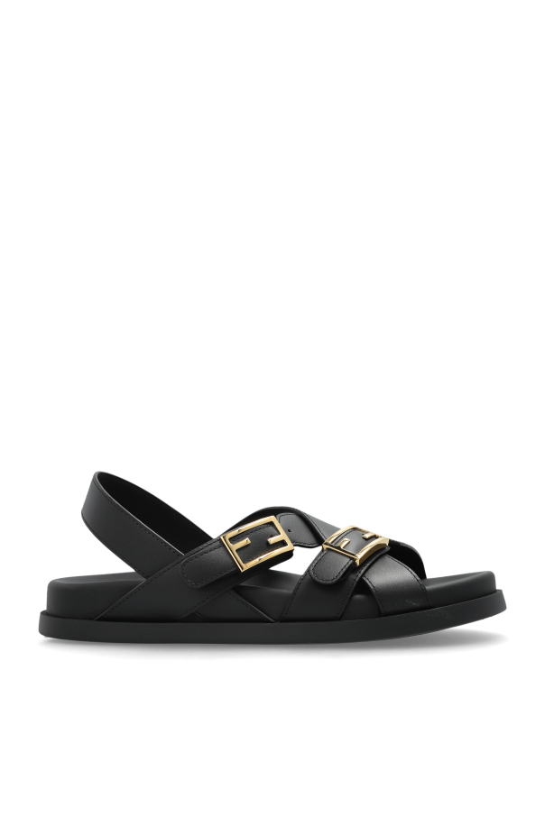 Fendi - Women - Leather sandals - Black 219790₽