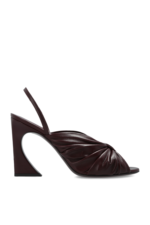 Fendi - Women - ARCO heeled sandals - Burgundy 247790₽