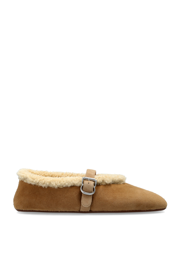 Alaïa - Women - Suede ballet flats - Brown