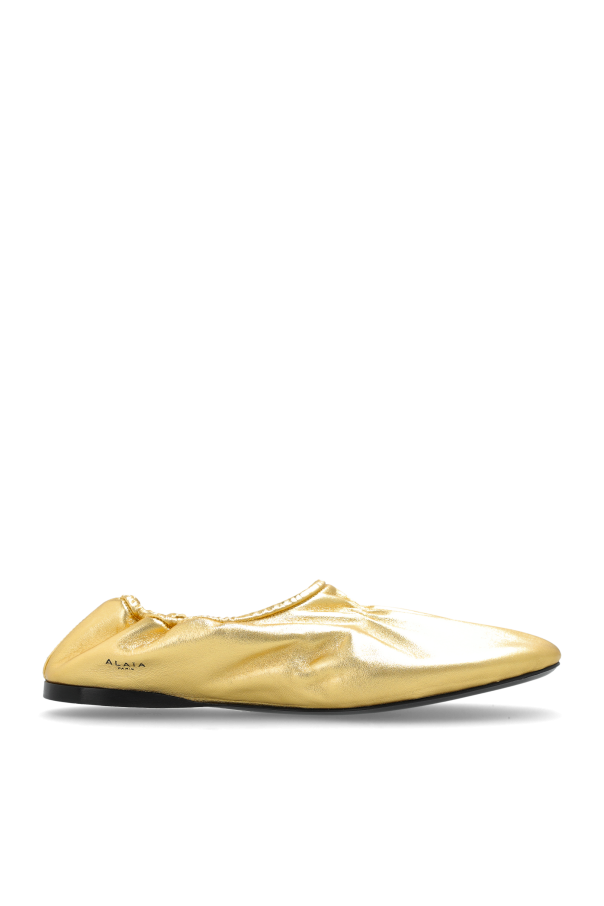 Alaïa - Women - Leather ballet flats - Gold