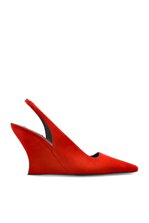 Alaïa - Women - Suede wedge shoes - Red