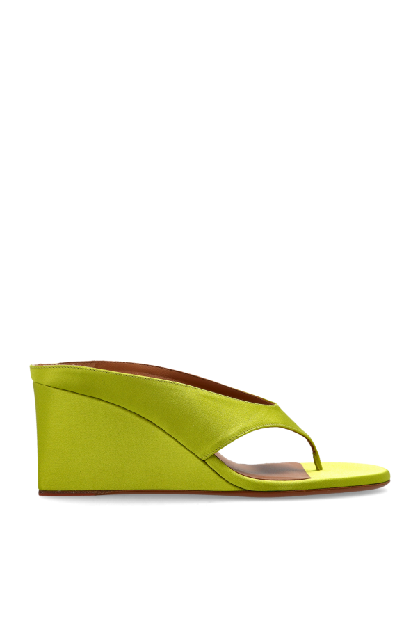 Alaïa - Women - Satin wedge mules - Green