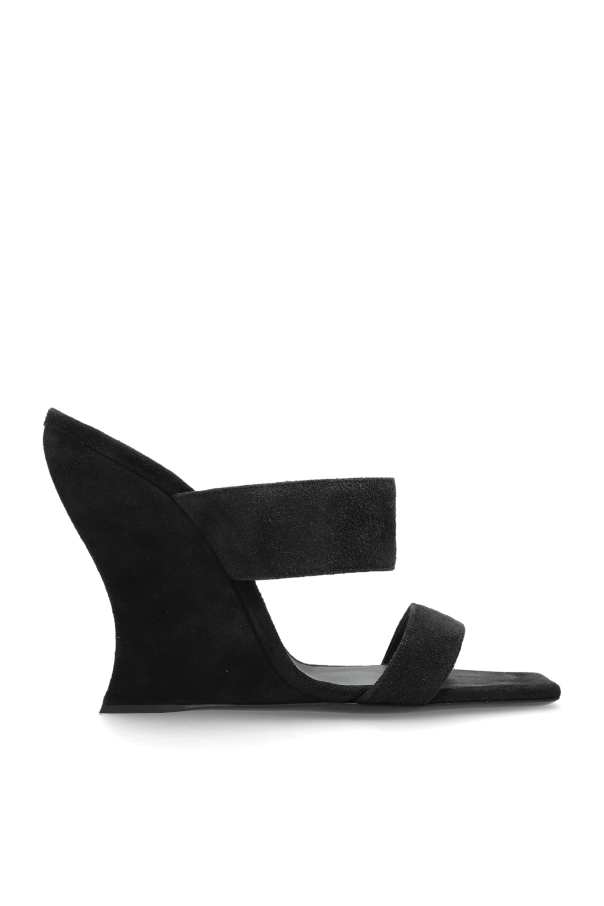 Alaïa - Women - Suede wedge sandals - Black