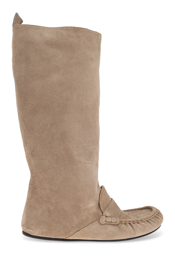 Acne Studios - Women - Suede knee-high boots - Beige 207290₽