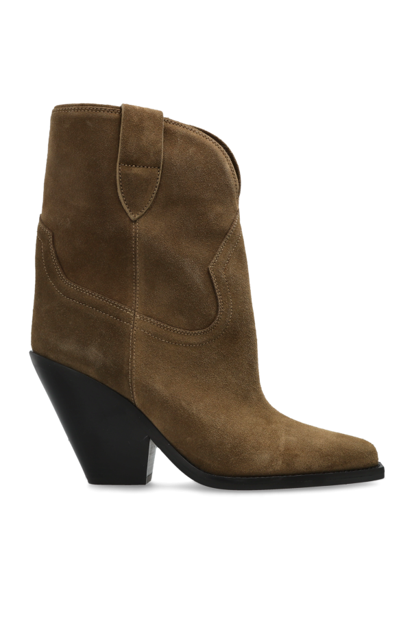 Isabel Marant - Women - Suede heeled ankle boots Leyane - Brown 227490₽