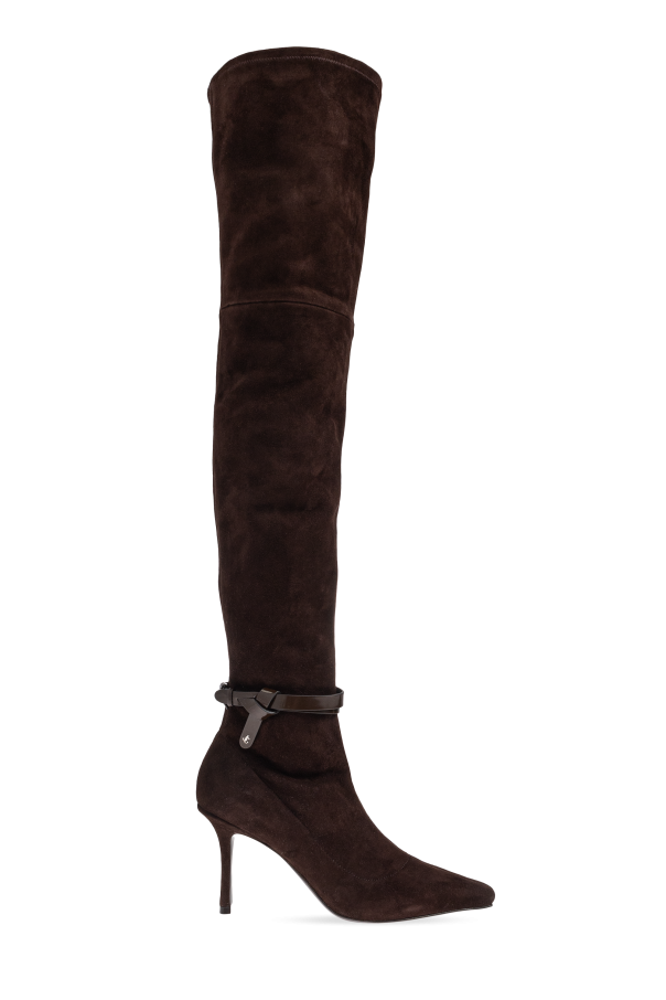 Jimmy Choo - Women - Suede heeled boots Camie - Brown 453490₽