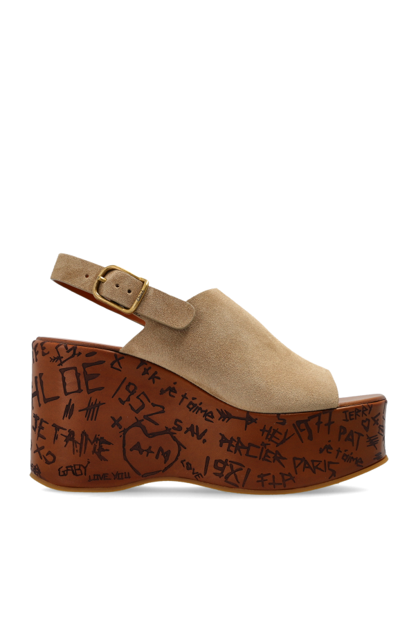 Chlo - Women - Wedge Sandals Maxime - Beige 242690₽