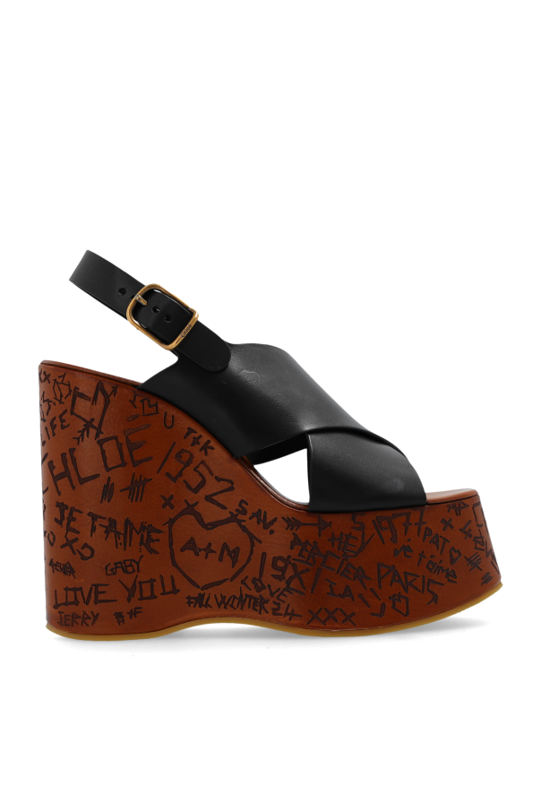 Chlo - Women - Wedge sandals Maxime - Black 252790₽