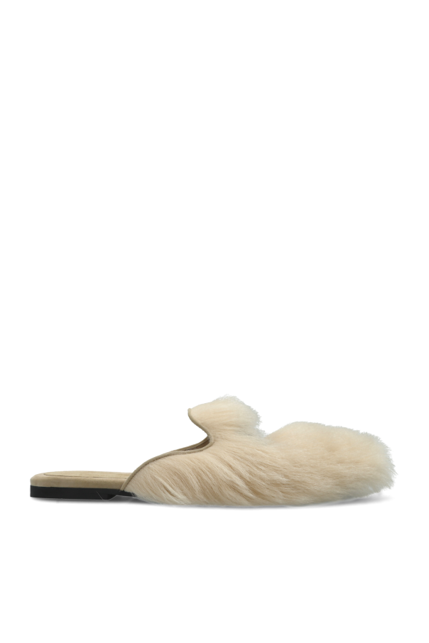 Dolce - Gabbana - Women - Furry slippers - Beige 217890₽