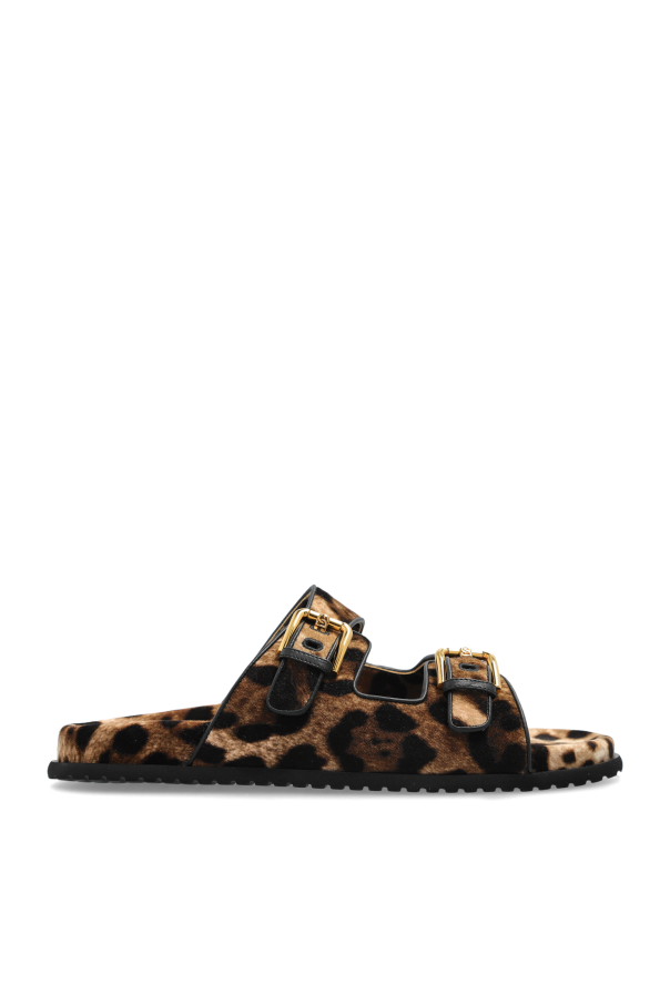 Dolce - Gabbana - Women - Slides with animal print - Brown 240990₽