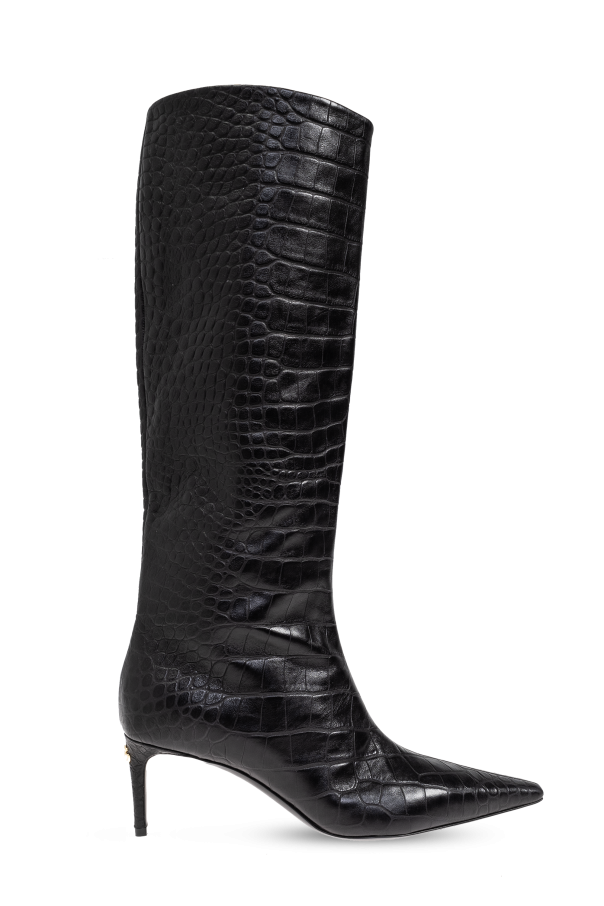 Dolce - Gabbana - Women - Leather heeled boots - Black 337190₽