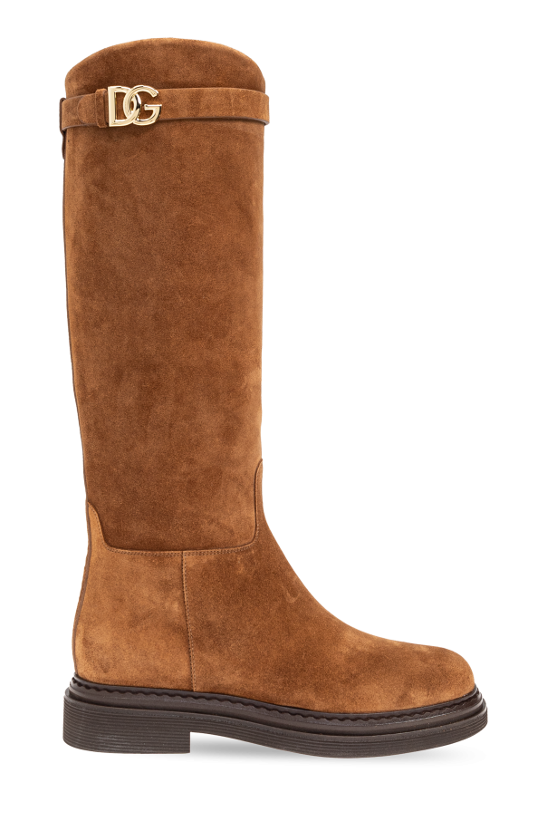 Dolce - Gabbana - Women - Suede Boots - Brown 289990₽