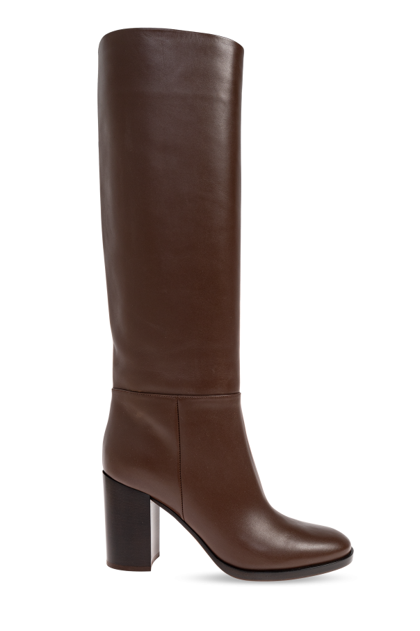 Gianvito Rossi - Women - Leather heeled boots Santiago - Brown 419390₽
