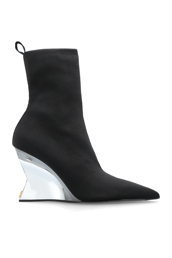 Balmain - Women - Wedge ankle boots - Black 315290₽