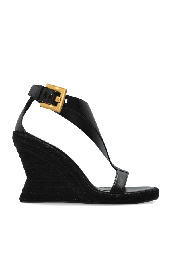 Balmain - Women - Anthem wedge sandals - Black 195990₽