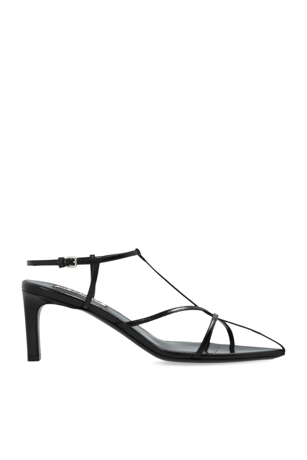 JIL SANDER - Women - Leather heeled sandals - Black 150690₽