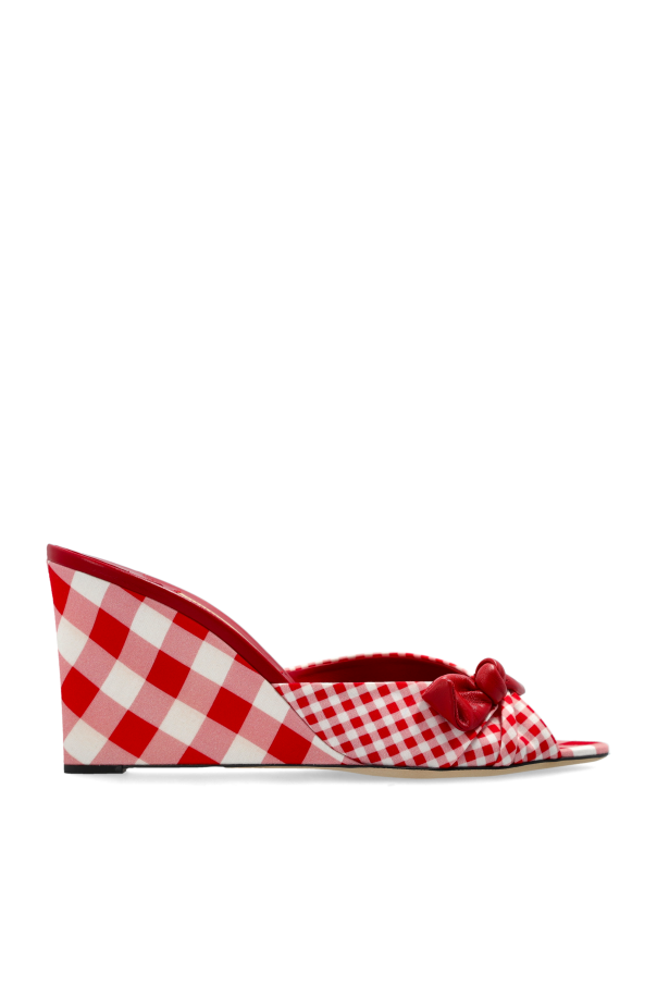 Jimmy Choo - Women - LIVI WEDGE 85 wedge slide sandals - Red 188990₽