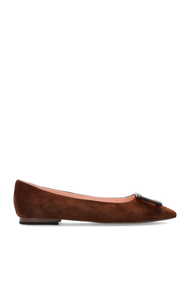 Roger Vivier - Women - Suede ballerinas Gommettine - Brown 193490₽