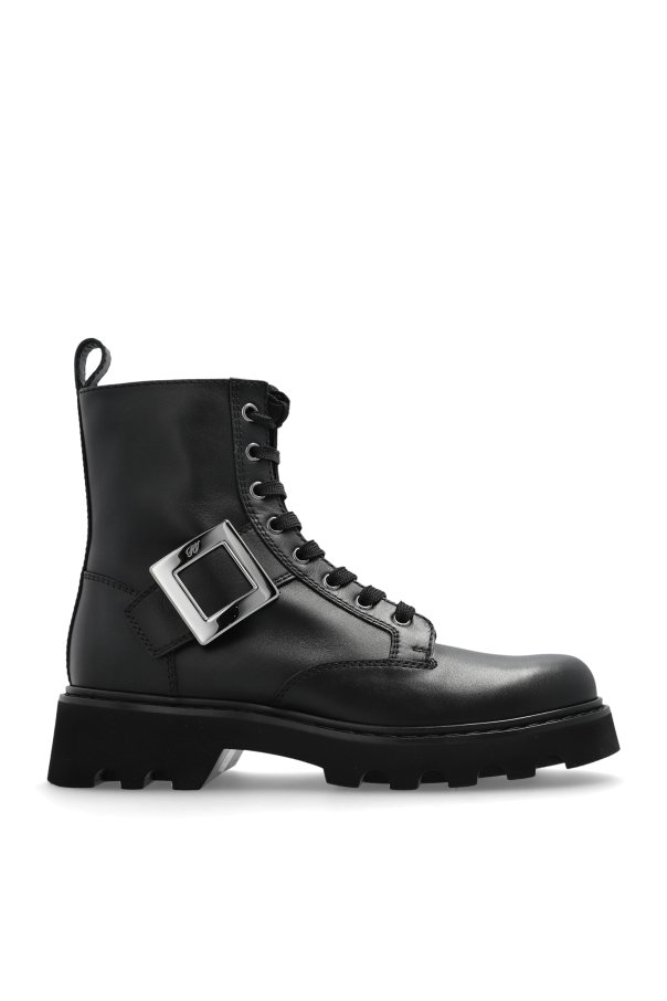 Roger Vivier - Women - 'VIV' Rangers leather boots - Black