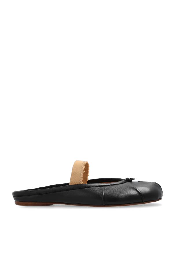 Maison Margiela - Women - Leather Tabi slides - Black 235090₽