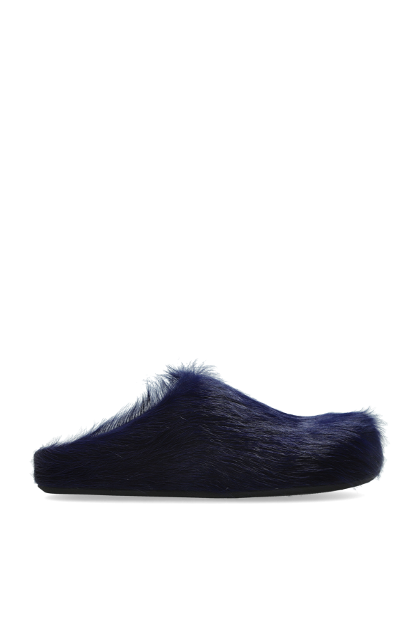 Marni - Women - Fur slippers - Navy blue 193490₽