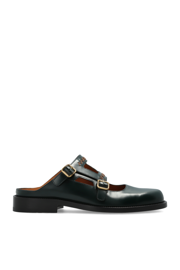 Marni - Women - Leather slides - Green 204590₽