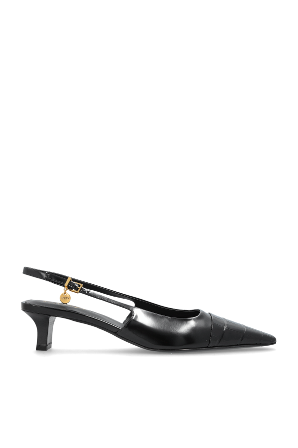 Tod s - Women - Leather heeled shoes - Black 218890₽