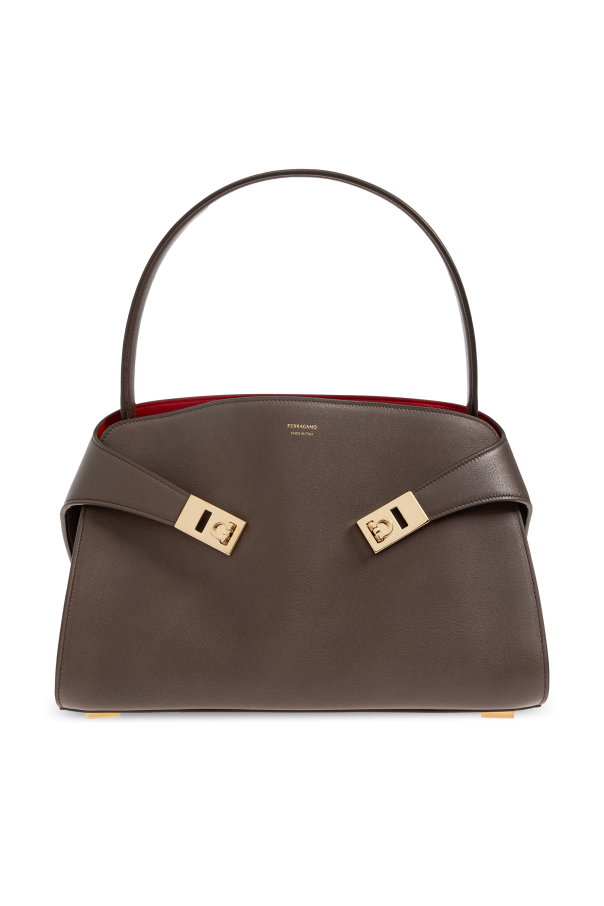 FERRAGAMO - Women - Shoulder bag Hug - Brown