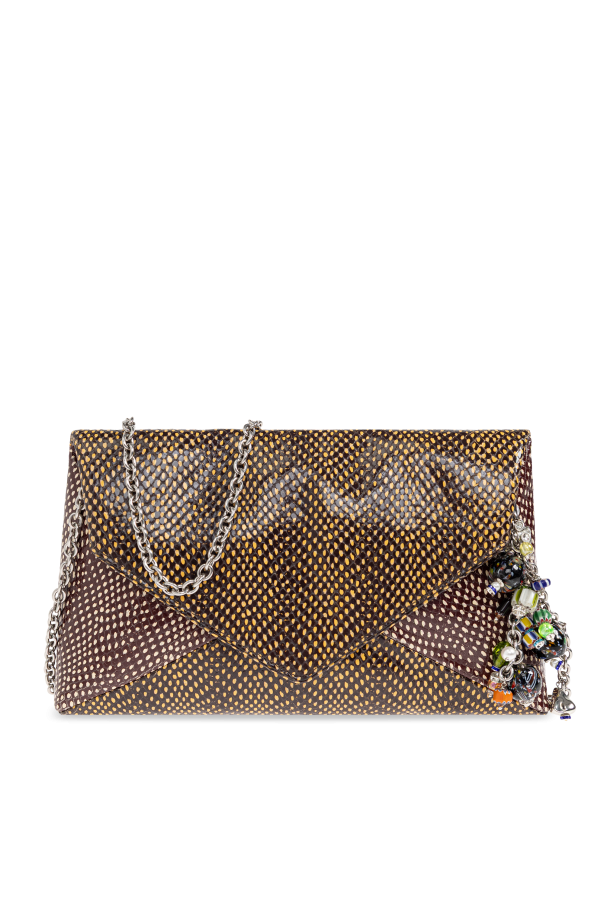 Dries Van Noten - Women - Leather clutch - Brown 245190₽