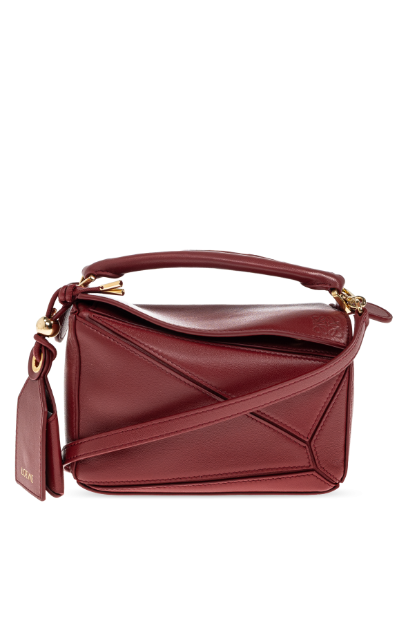 Loewe - Women - Puzzle Mini handheld bag - Burgundy 729990₽